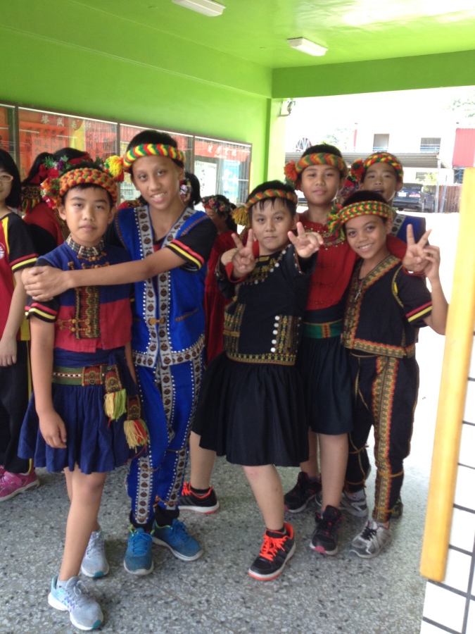 Da Nan sixth grade graduation - the students wore their traditional Rukai tribe clothing